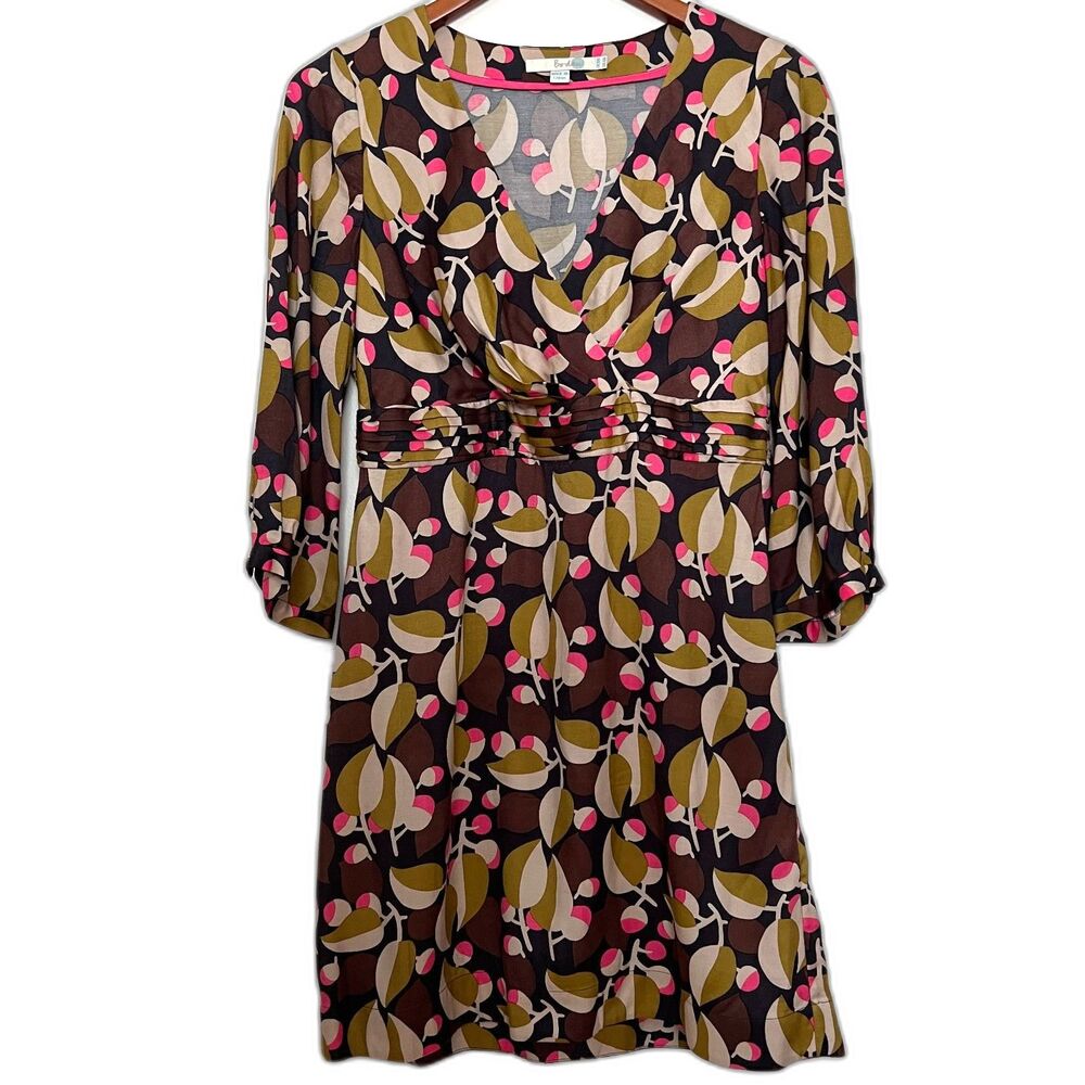 Boden Canturbury Dress 6 Acorn Faux wrap